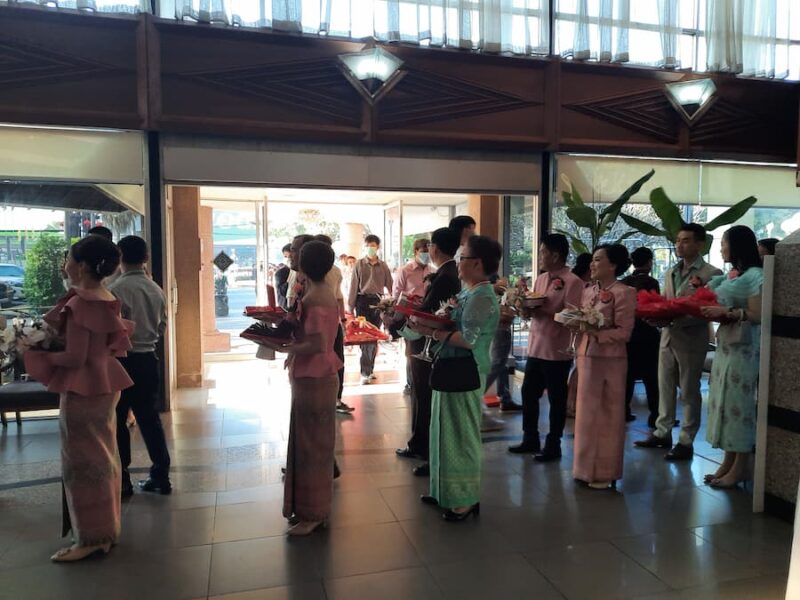 Udon Thani provinciehoofdstad 28 In het Charoen Hotel vinden grote bruiloften plaats © Bert Sitters