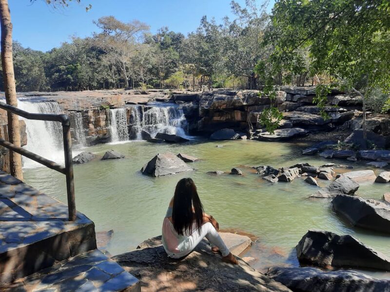 Tha Ton National Park in Chaiyaphum 2 Ta Ta Ton Waterval, niet hoog maar breed © Bert Sitters