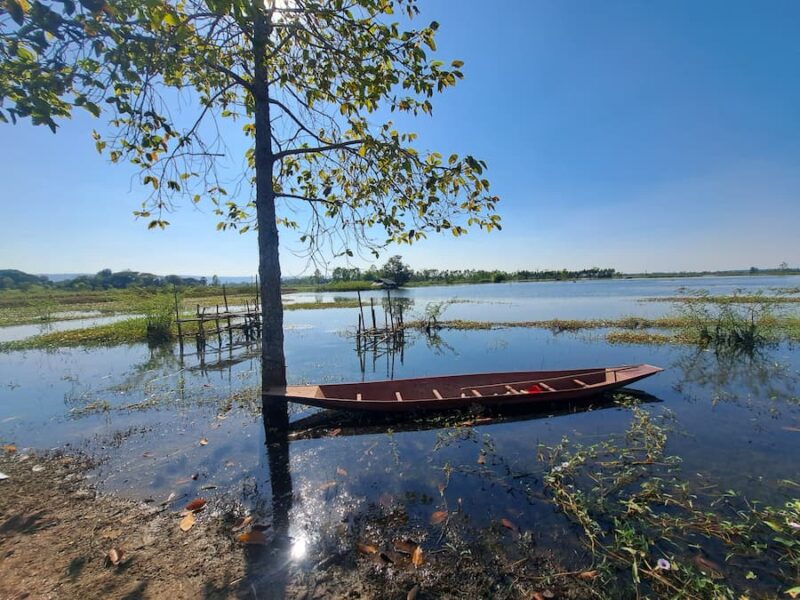 Lam Pao stuwmeer in de provincie Kalasin 8 De wetlands bij de westelijke tentakel van Lam Pao © Bert Sitters