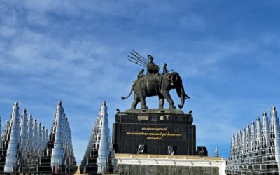 Monument Koning Rama 1 Stad Buriram
